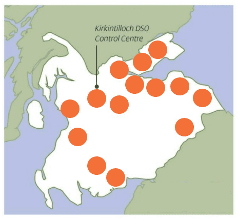 A map of SPEN CMZs with orange dots. 