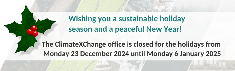 Wishing you a sustainable holiday season and a peaceful New Year! The ClimateXChange office will close for the holidays from Monday 23 December 2024 until Monday 6 January 2025